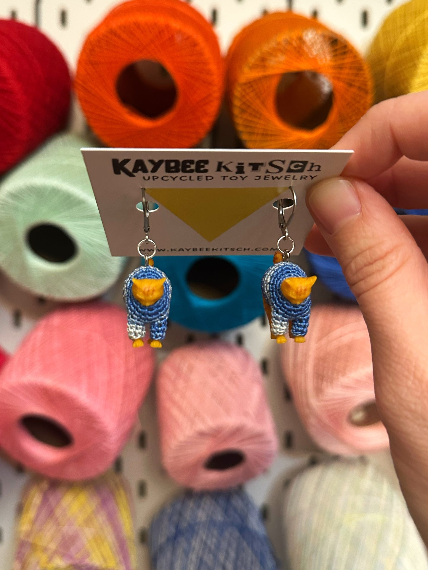 Orange Cat "Sweater Friend" Earrings
