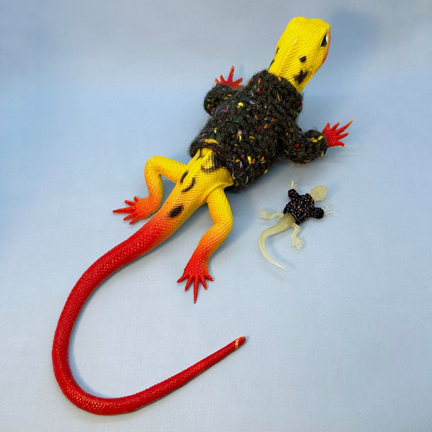 Lizard "Sweater Friend" Figurine - Big and small versions! - Buy both and get $6 off
