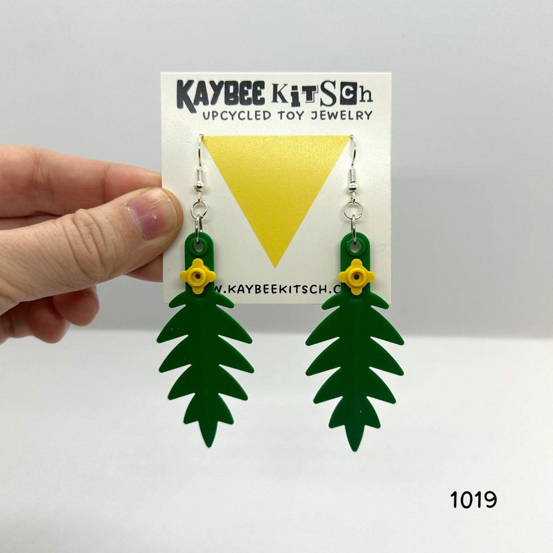 LEGO Leaf Earrings