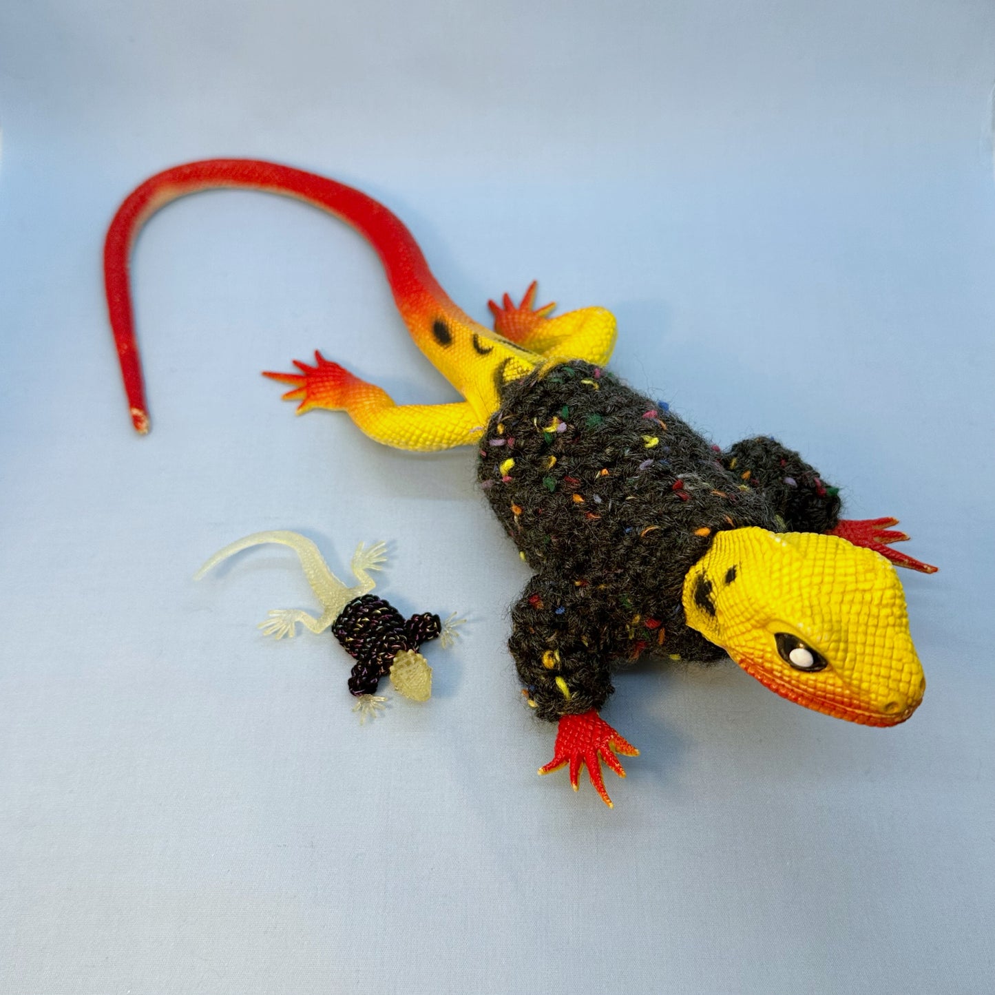 Lizard "Sweater Friend" Figurine - Big and small versions! - Buy both and get $6 off