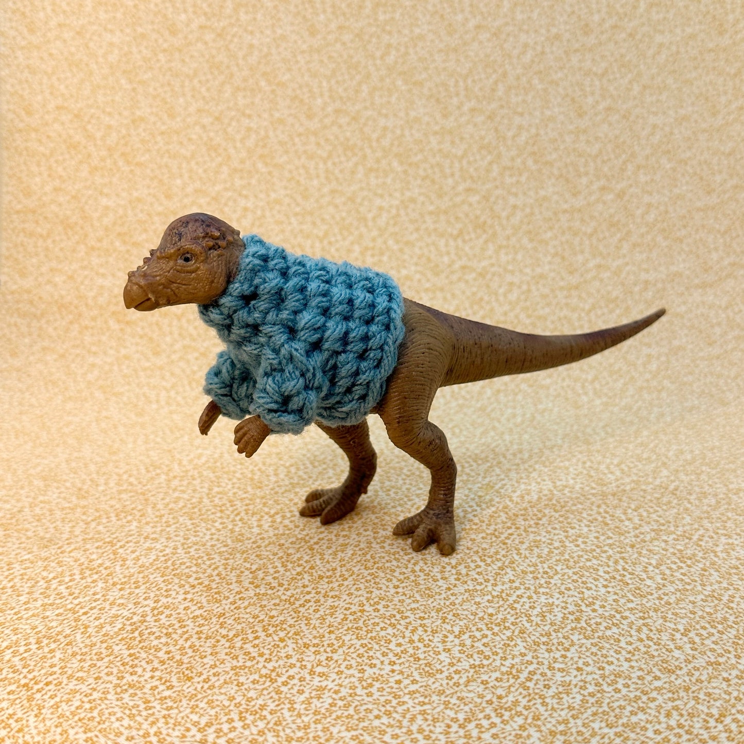 Rust Dinosaur "Sweater Friend" Figurine - Big and small versions! - Buy both and get $6 off