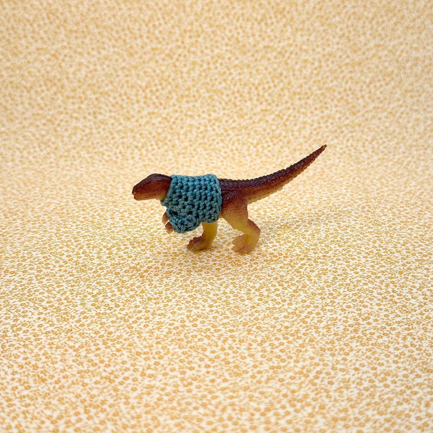 Rust Dinosaur "Sweater Friend" Figurine - Big and small versions! - Buy both and get $6 off