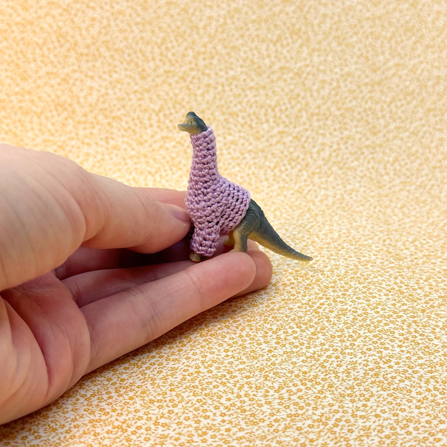 Long-Neck Dinosaur "Sweater Friend" Figurine - Big and small versions! - Buy both and get $6 off