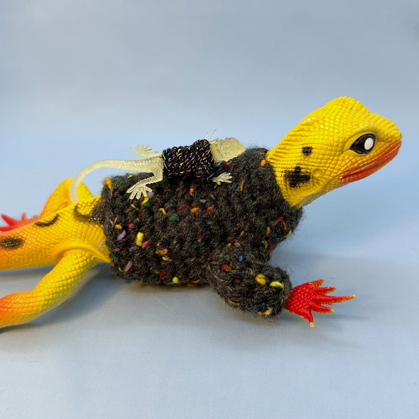 Lizard "Sweater Friend" Figurine - Big and small versions! - Buy both and get $6 off