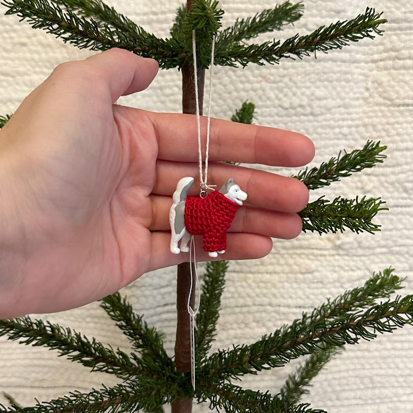 Husky "Sweater Friend" Ornament