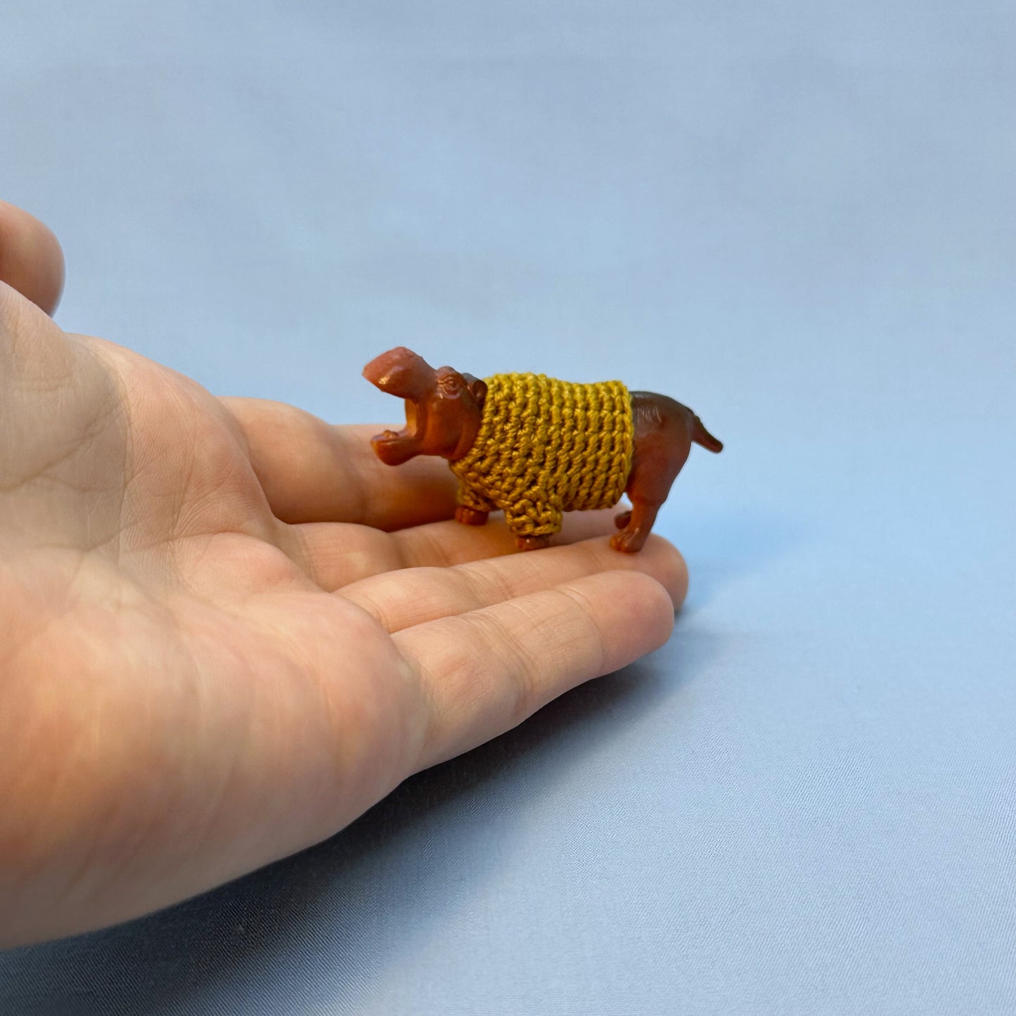 Hippo "Sweater Friend" Figurine - Big and small versions! - Buy both and get $6 off