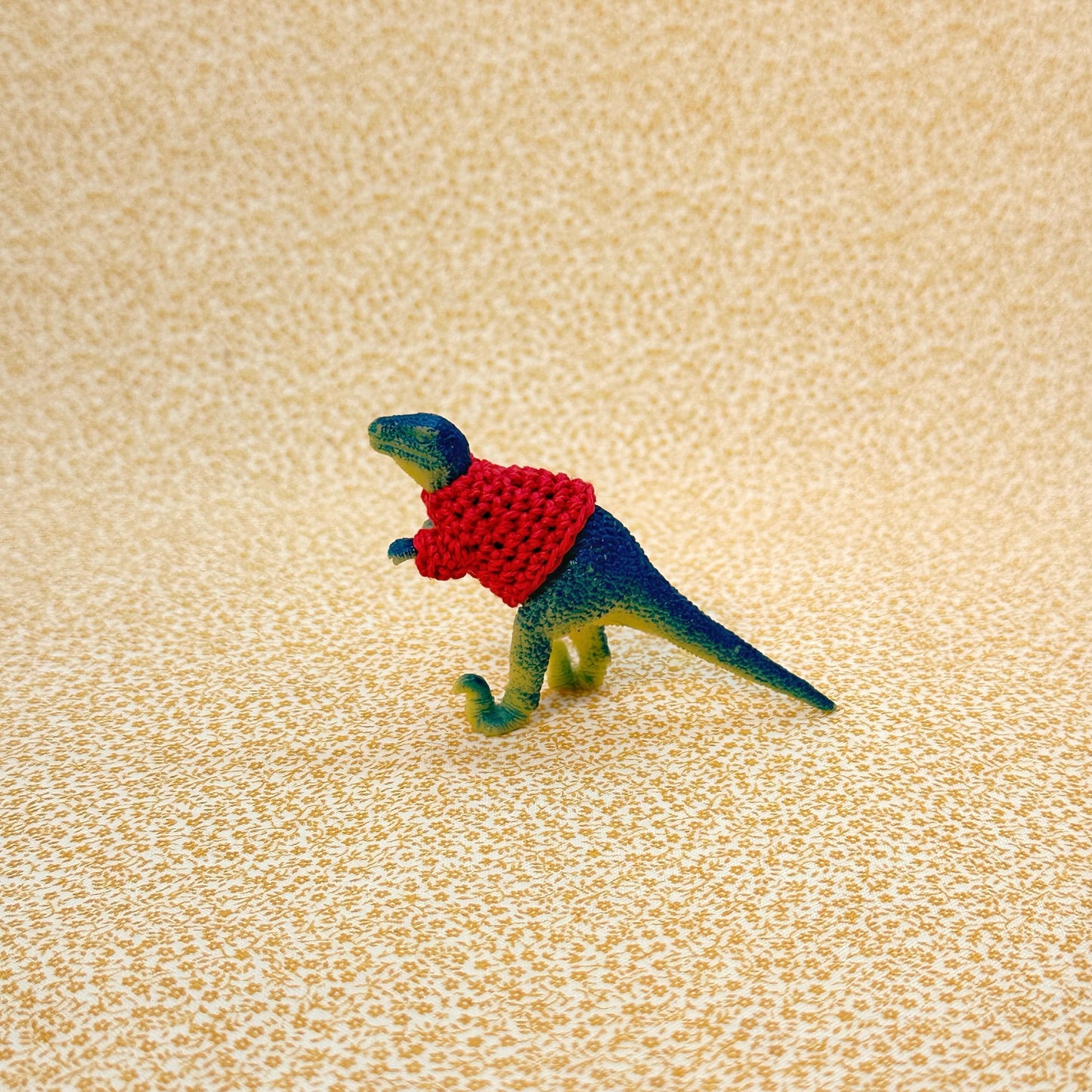 Blue Dinosaur "Sweater Friend" Figurine - Big and small versions! - Buy both and get $6 off