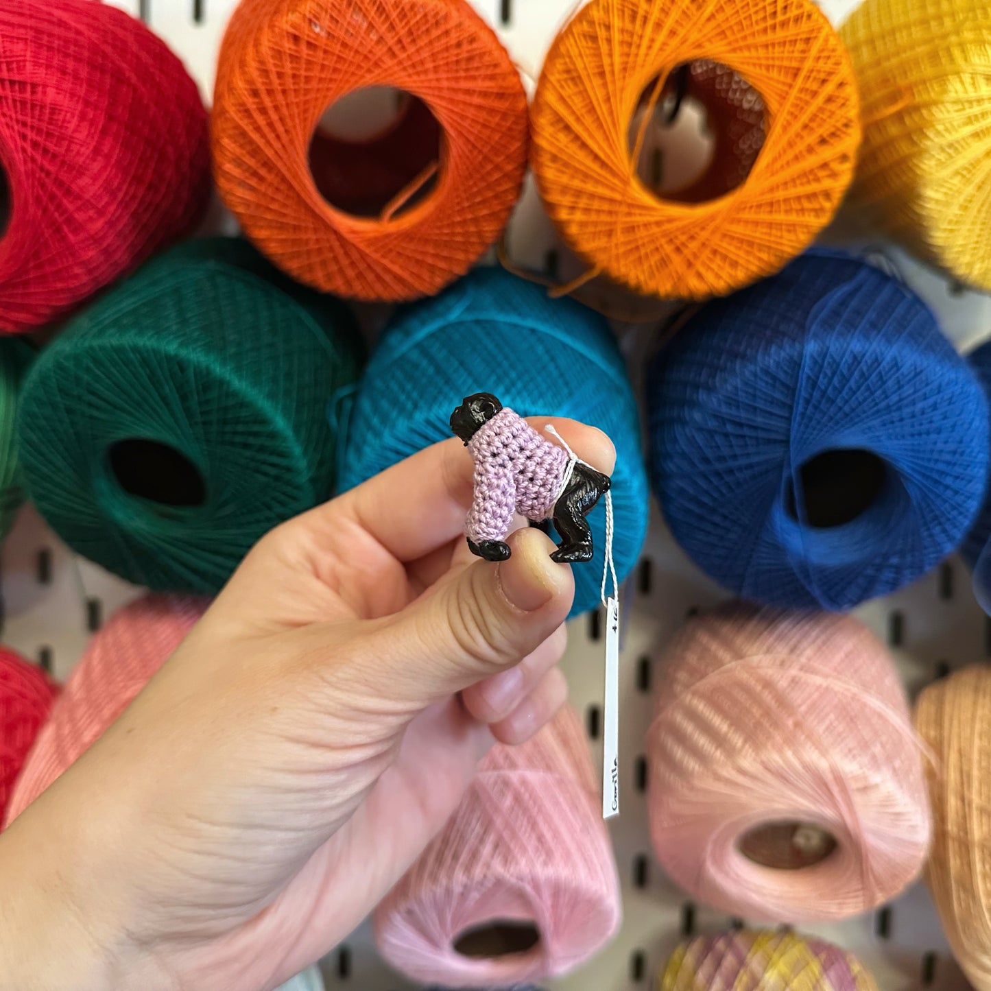 Gorilla “Sweater Friend” Figurine - lavender sweater