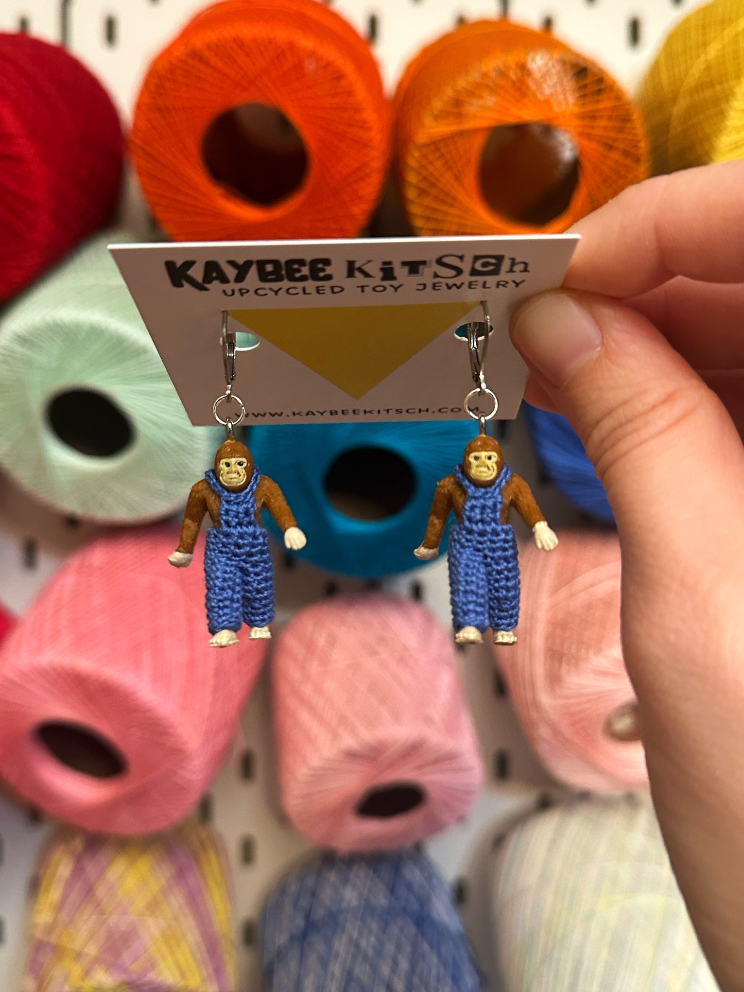 Bigfoot In Overalls Earrings