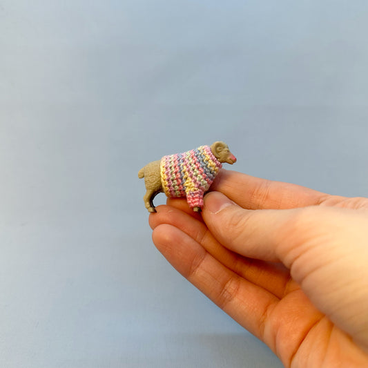 Gray Ram "Sweater Friend" Figurine