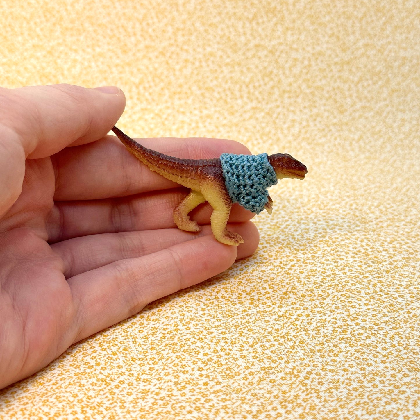 Rust Dinosaur "Sweater Friend" Figurine - Big and small versions! - Buy both and get $6 off