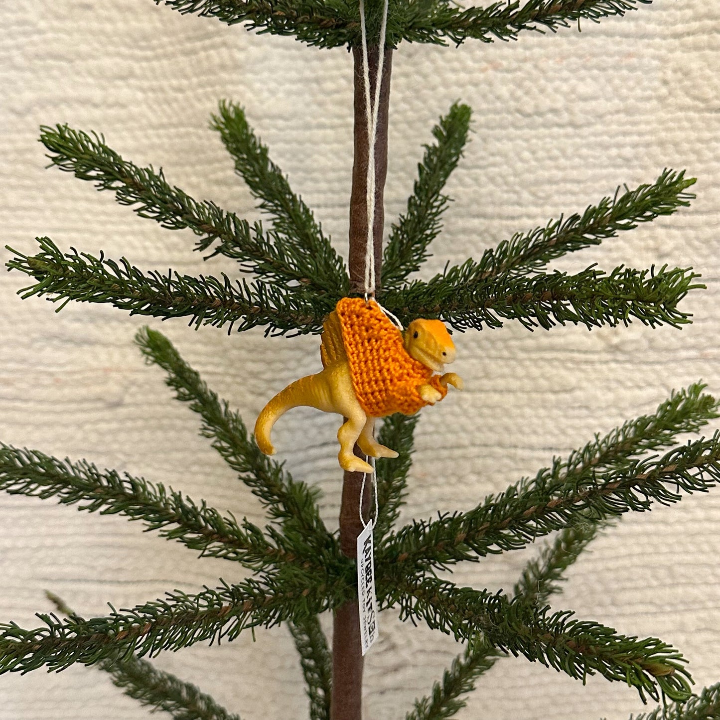 Back Fin Dinosaur "Sweater Friend" Ornament