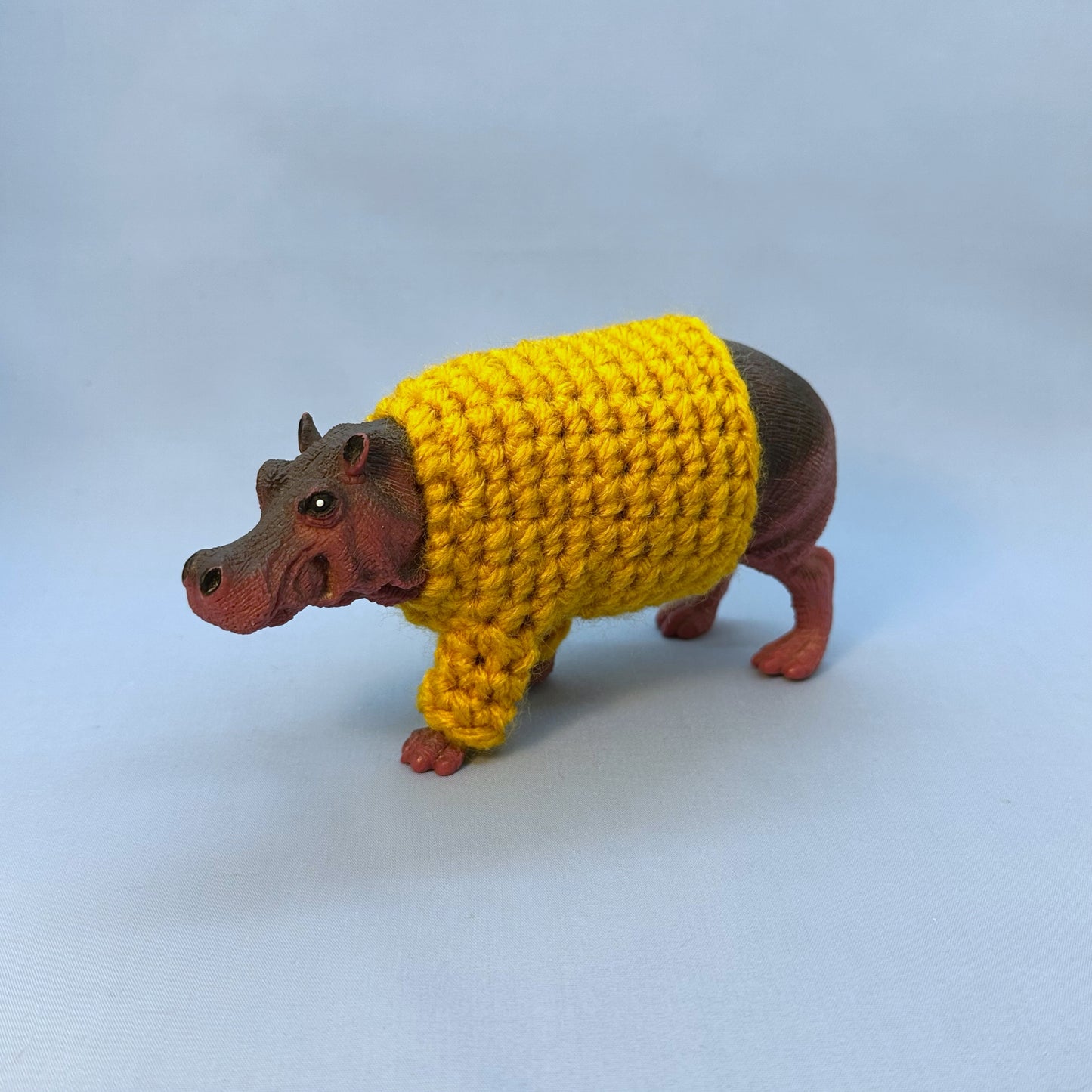 Hippo "Sweater Friend" Figurine - Big and small versions! - Buy both and get $6 off