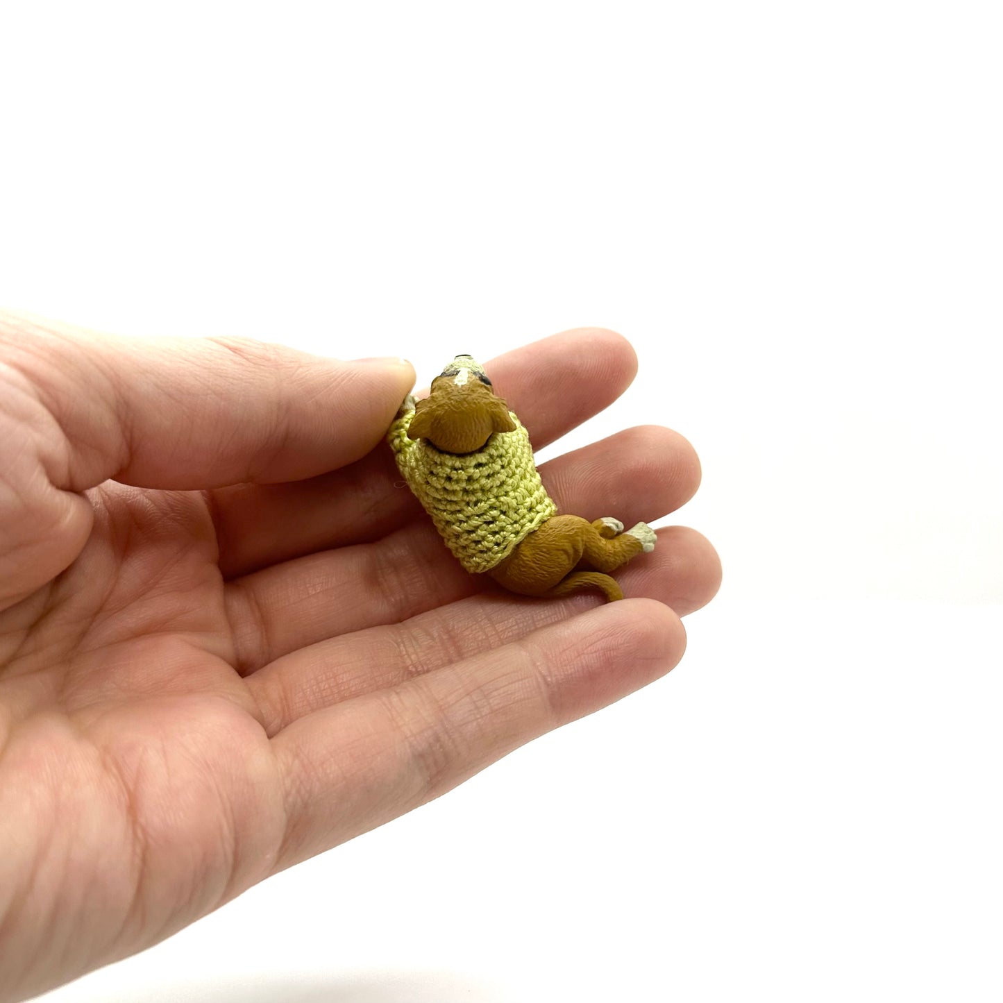Boxer Puppy "Sweater Friend" Figurine - Light Green Sweater