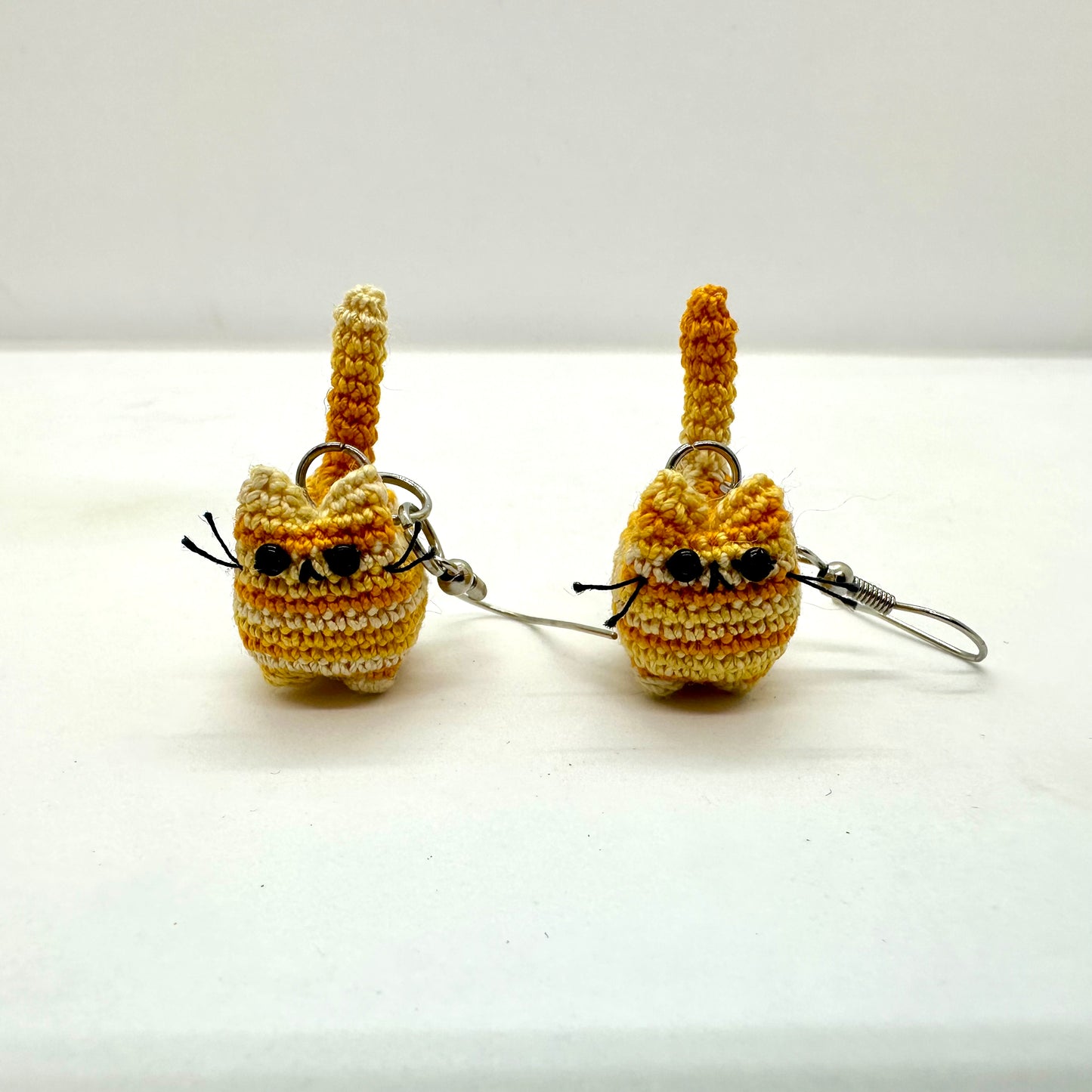 PRE-ORDER: Mini Anti-T!tty Kitty - Yellow Cat Earrings