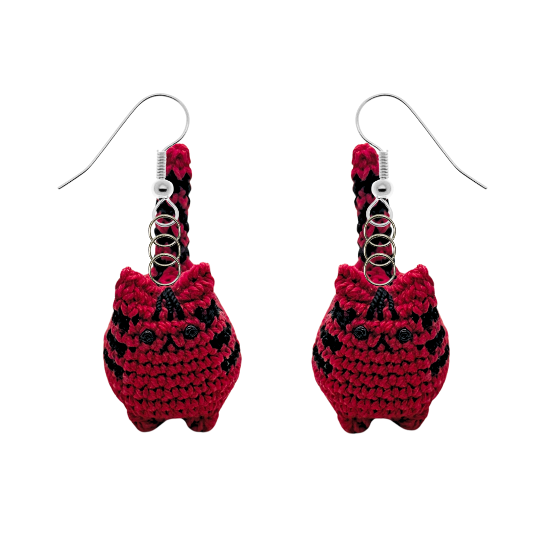 MADE TO ORDER: Itty Bitty Kitty Earrings - Red Tabby