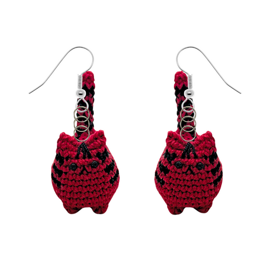 MADE TO ORDER: Itty Bitty Kitty Earrings - Red Tabby