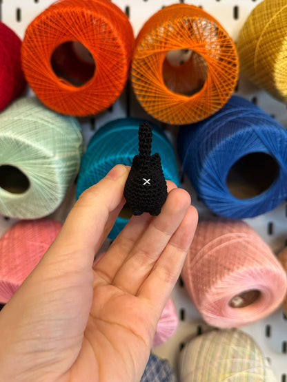 MADE TO ORDER: Black (Yellow Eyes) Itty Bitty Kitty