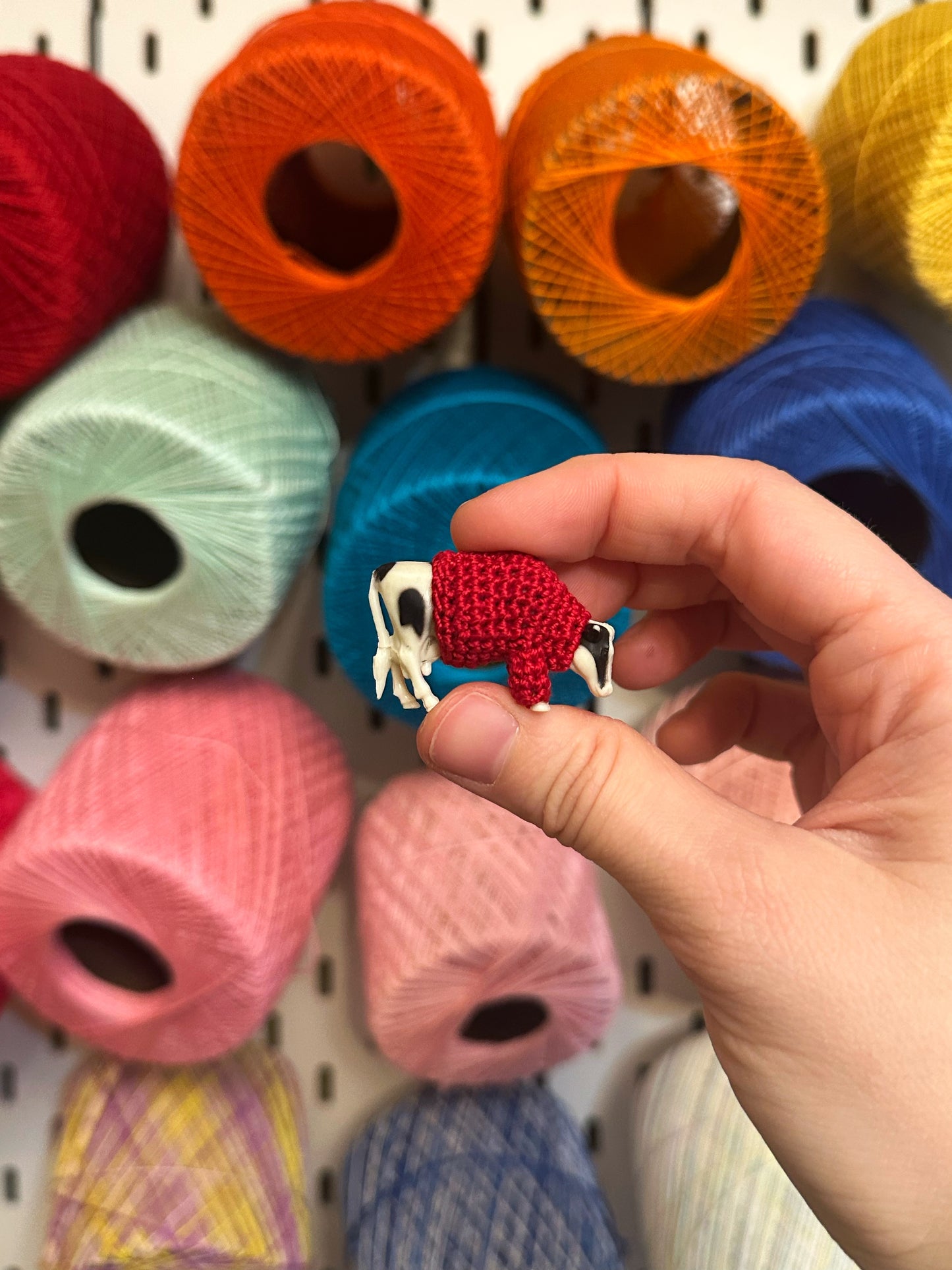 Cow "Sweater Friend" Figurine - upgrade into a magnet or key chain!