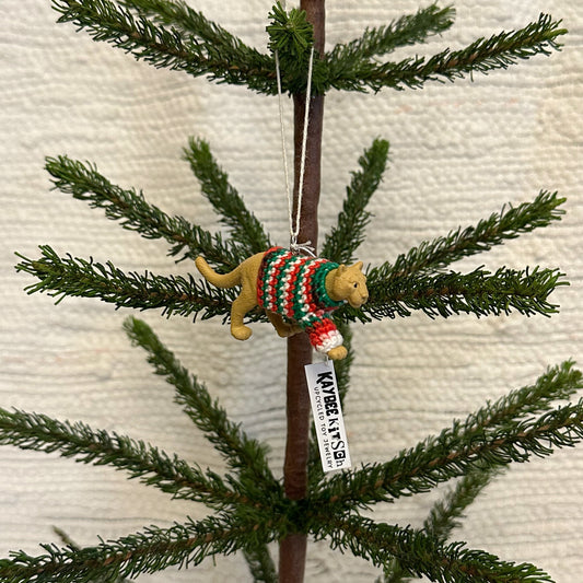 Mountain Lion "Sweater Friend" Ornament - Xmas