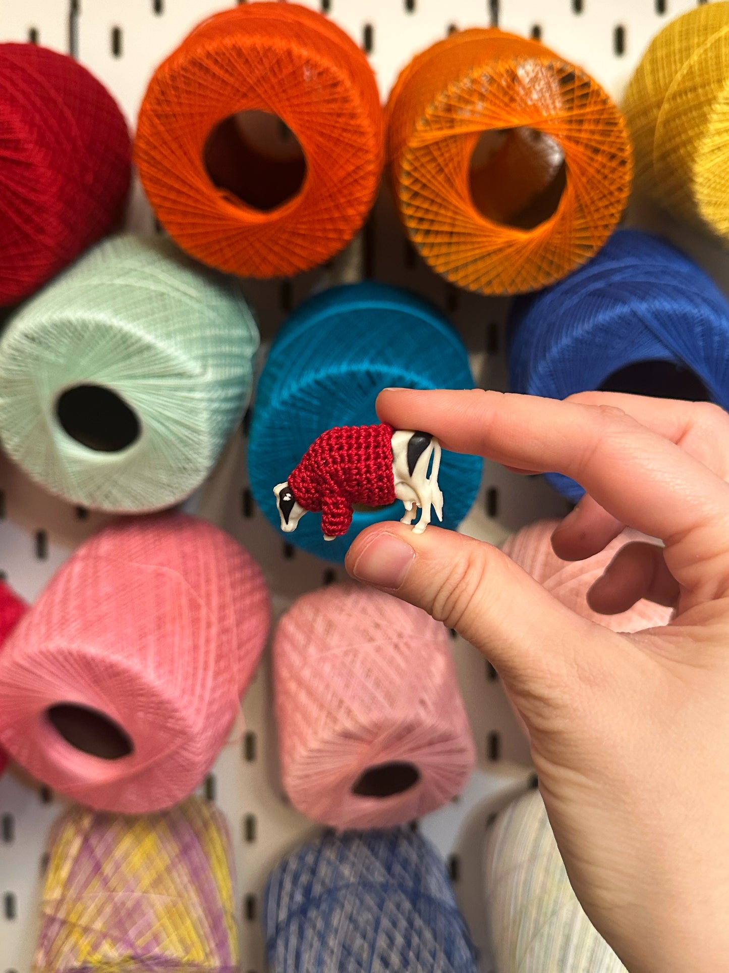 Cow "Sweater Friend" Figurine - upgrade into a magnet or key chain!