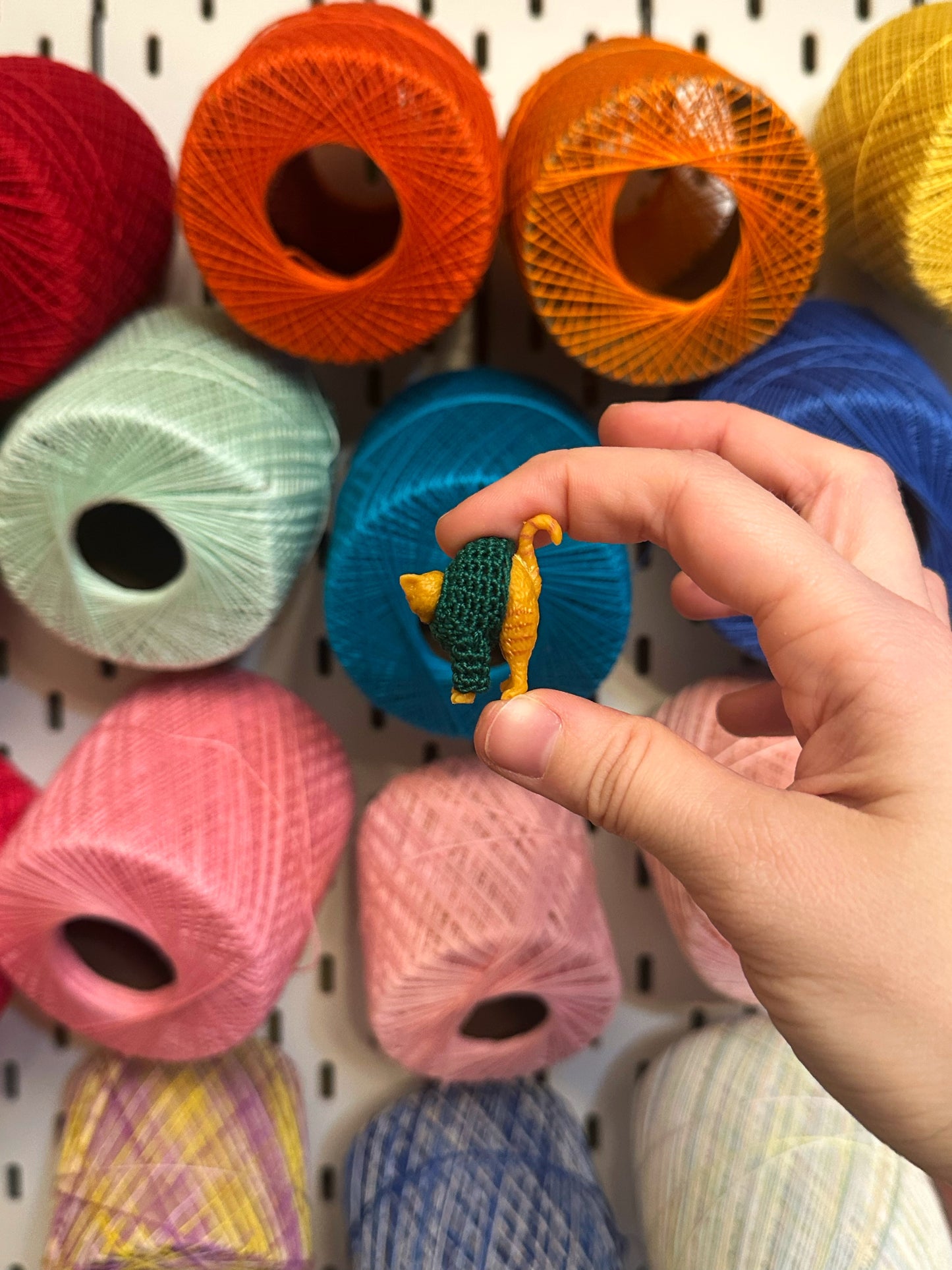 Orange Cat "Sweater Friend" Figurine - upgrade into a magnet or key chain!