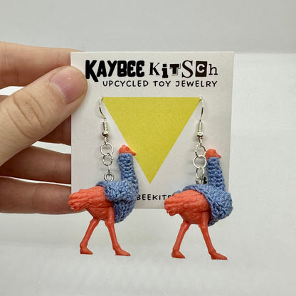 Ostrich "Sweater Friend" Large Earrings