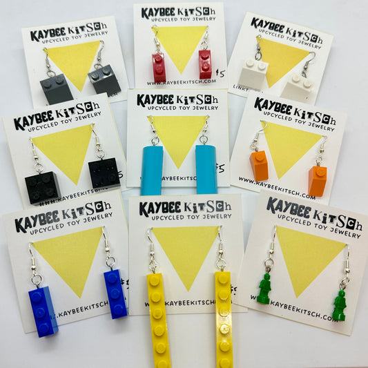 LEGO Brick Earrings - Hooks