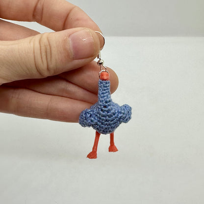 Ostrich "Sweater Friend" Large Earrings