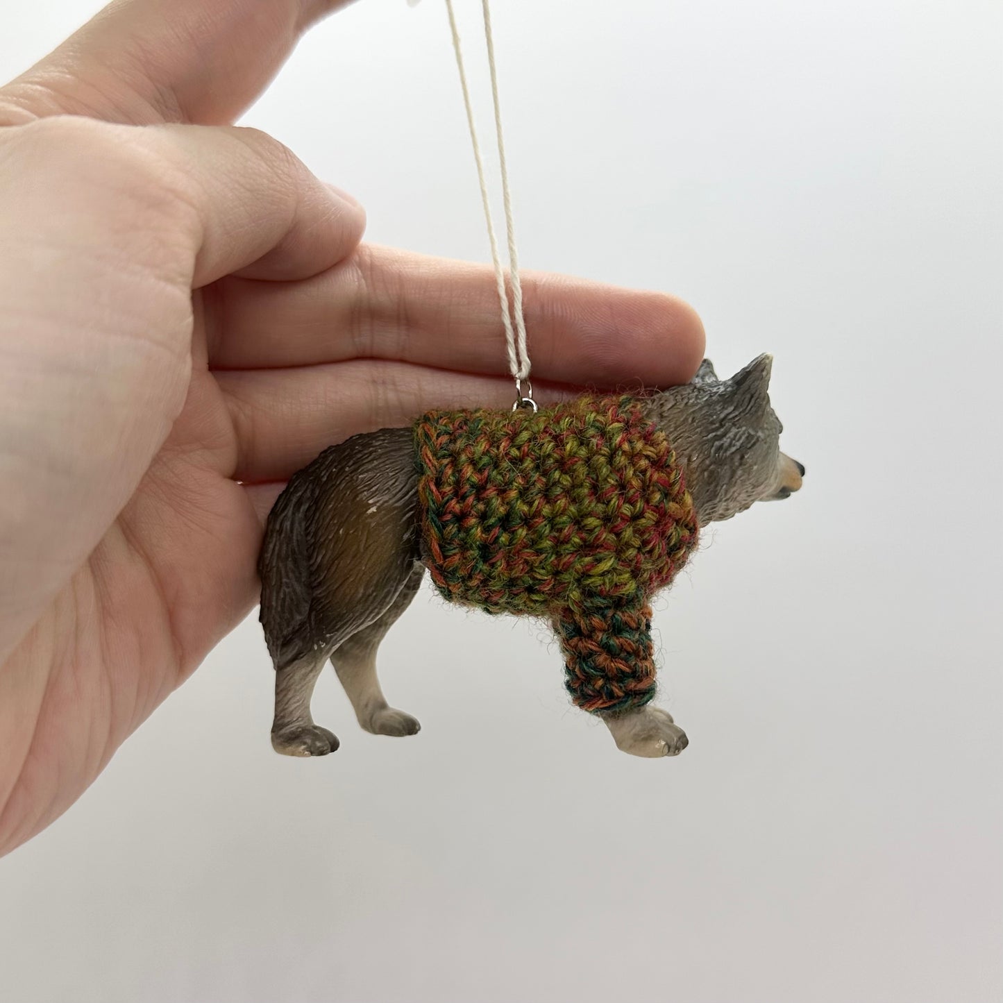 Wolf "Sweater Friend" Ornament