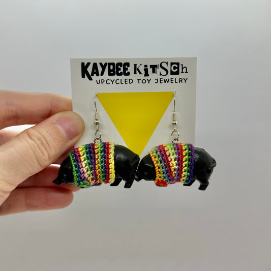 Black Pig "Sweater Friend" Large Earrings