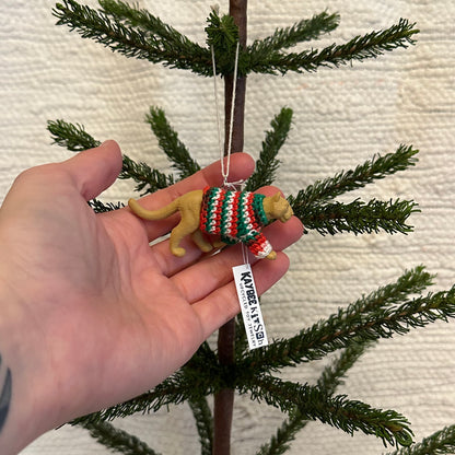 Mountain Lion "Sweater Friend" Ornament - Xmas