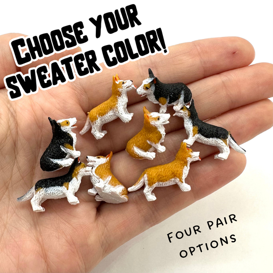 Made-to-Order: Corgi "Sweater Friend" Small Earrings