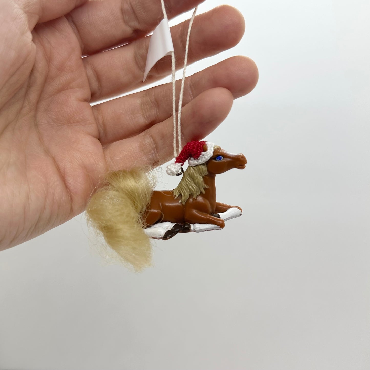 Horse Ornament - Santa hat