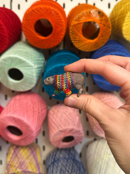 Capybara "Sweater Friend" Figurine - upgrade into a magnet or key chain!