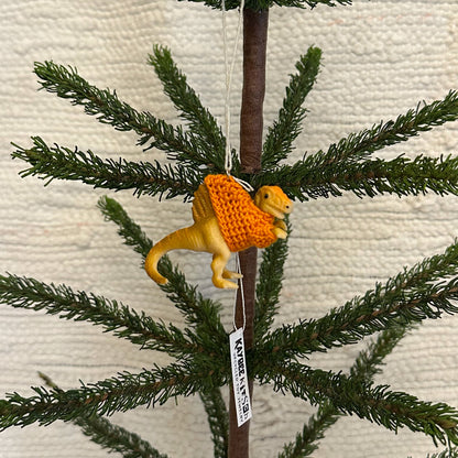 Back Fin Dinosaur "Sweater Friend" Ornament
