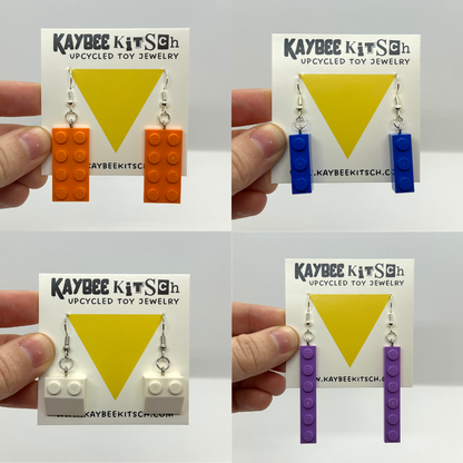 LEGO Brick Earrings - Hooks
