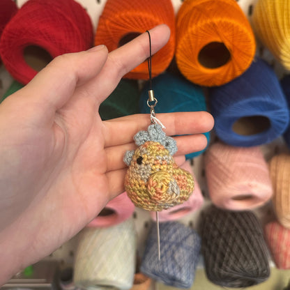 Blue/Brown/Green Itty Bitty Chicken Car Ornament