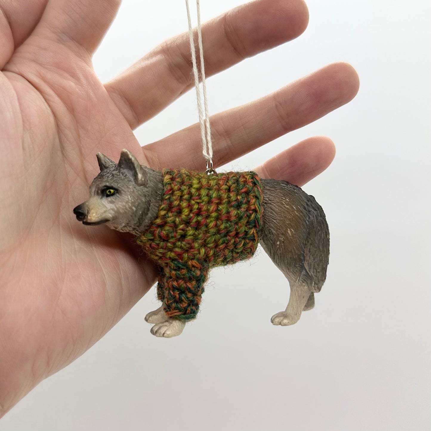 Wolf "Sweater Friend" Ornament