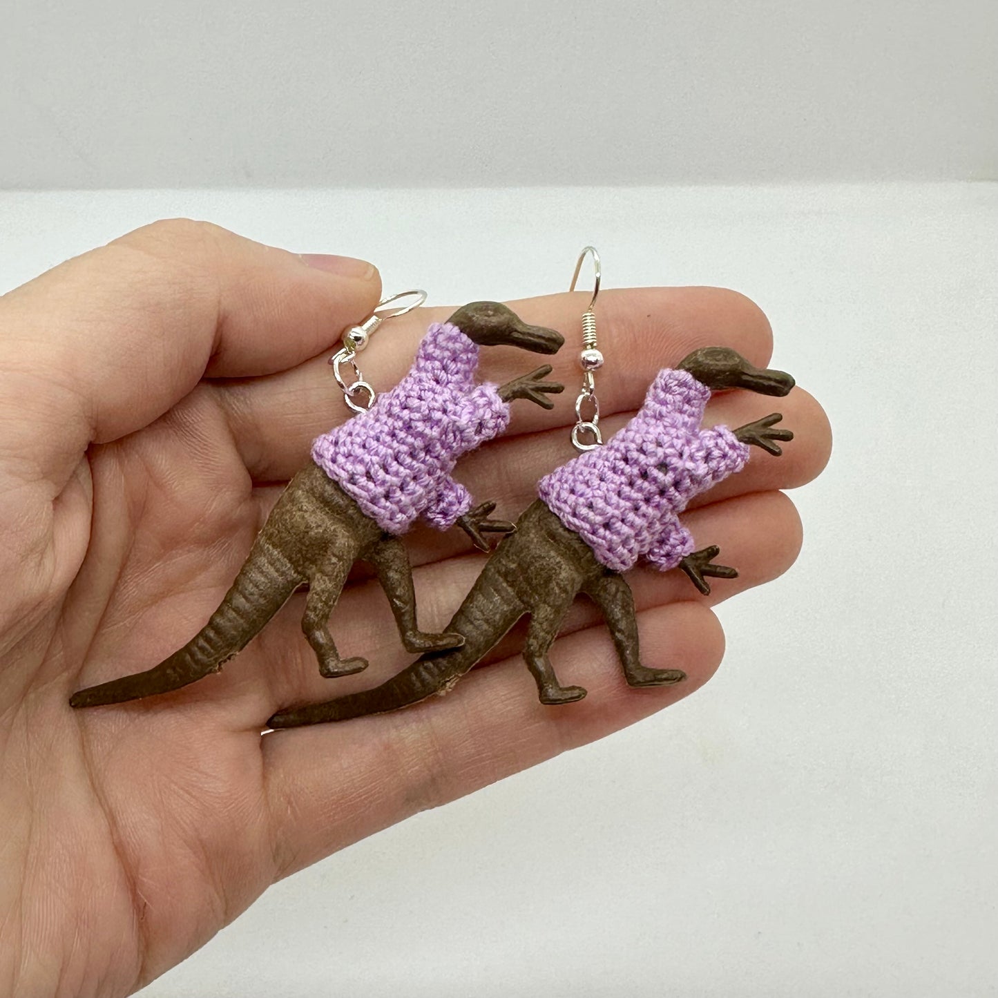 Dinosaur "Sweater Friend" Large Earrings - Spoonbills