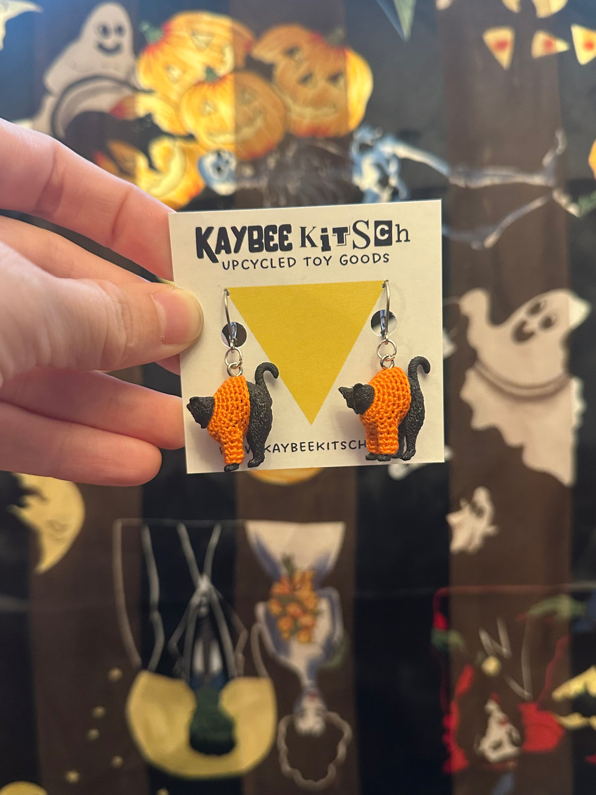 Black Cat "Sweater Friend" Earrings