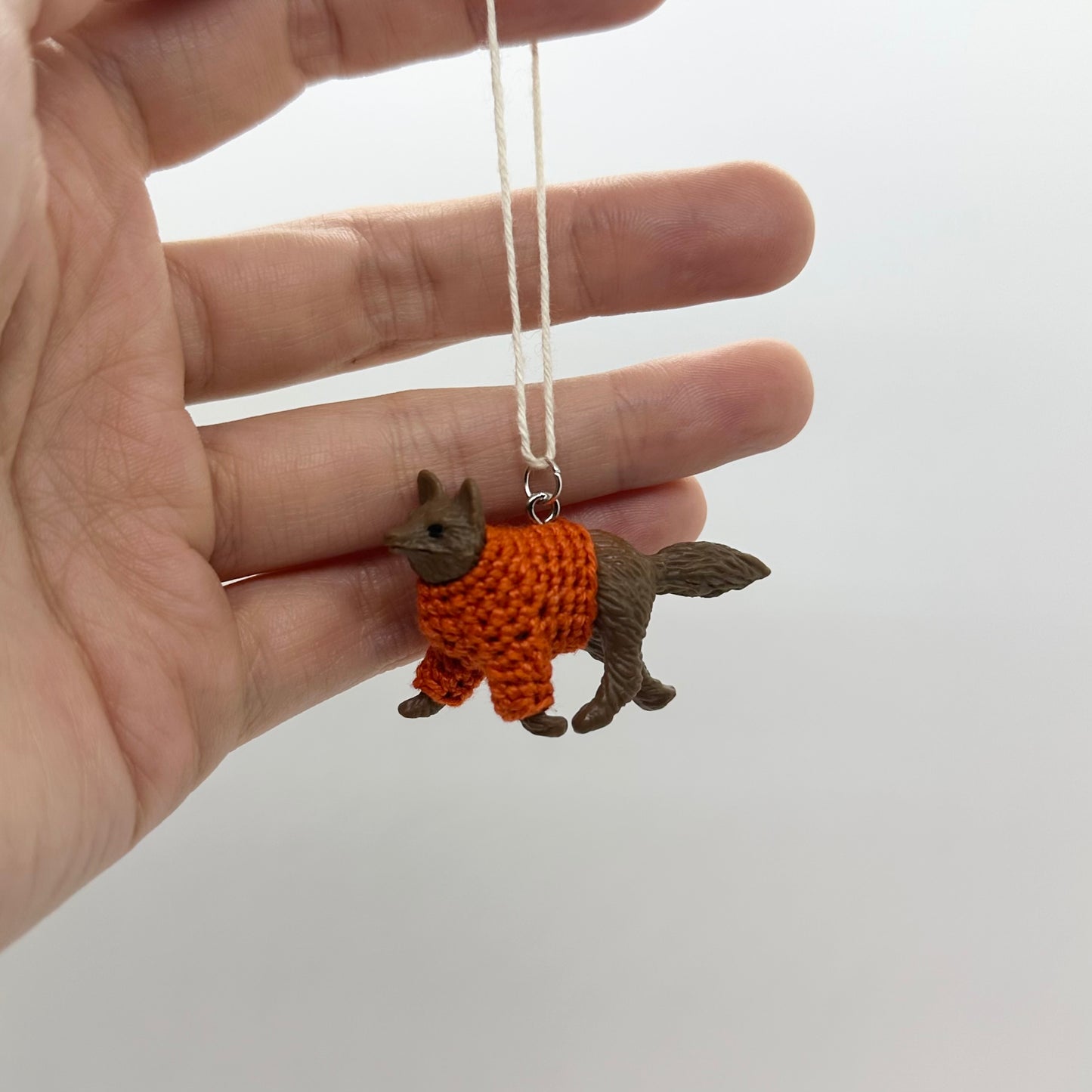 Fox "Sweater Friend" Ornament - orange sweater