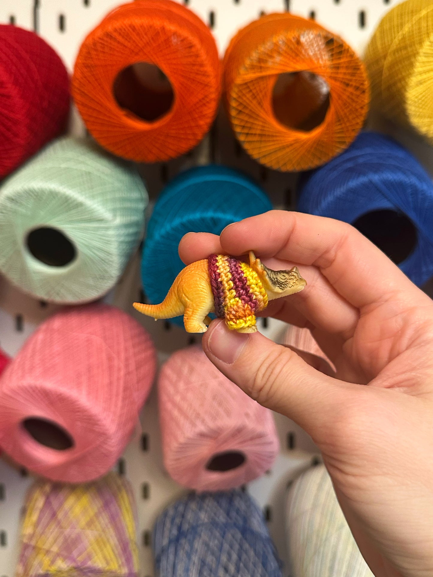 Triceratops "Sweater Friend" Figurine - upgrade into a magnet or key chain!