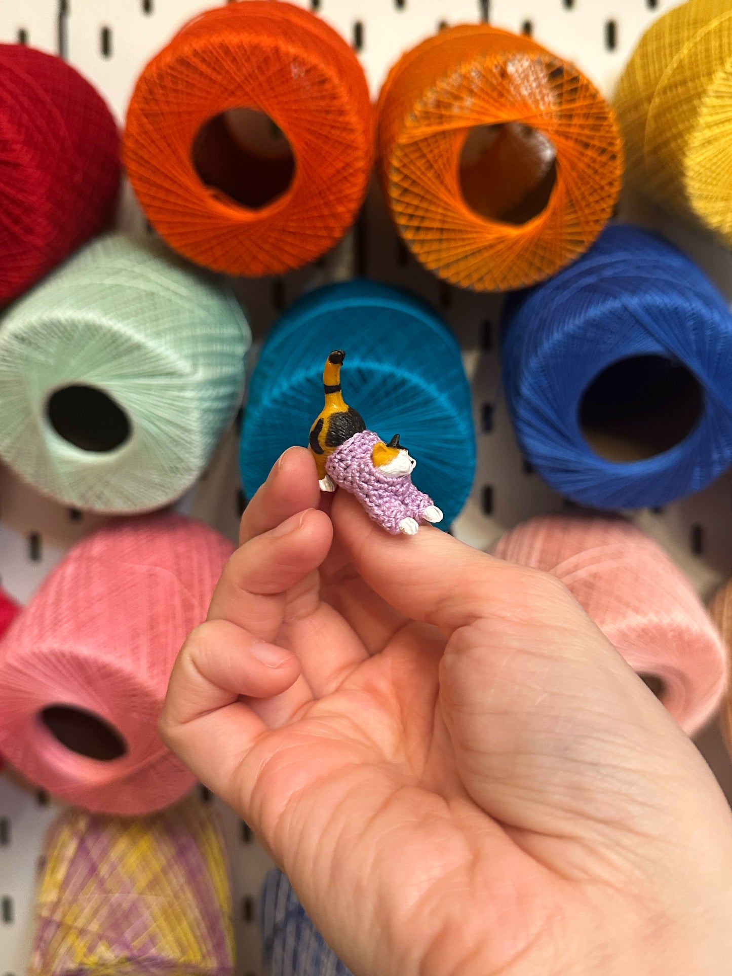 Calico Cat "Sweater Friend" Figurine - upgrade into a magnet or key chain!