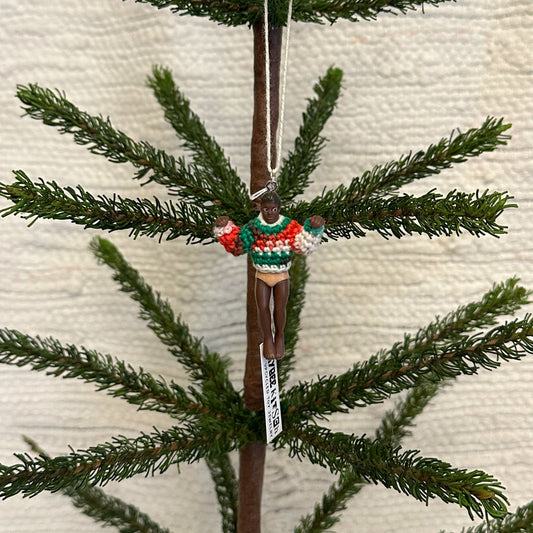 Drinking Buddy "Sweater Friend" Ornament - Xmas sweater