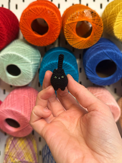 MADE TO ORDER: Black (Green Eyes) Itty Bitty Kitty
