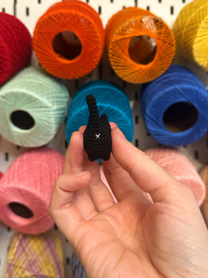 MADE TO ORDER: Black (Orange Eyes) Itty Bitty Kitty