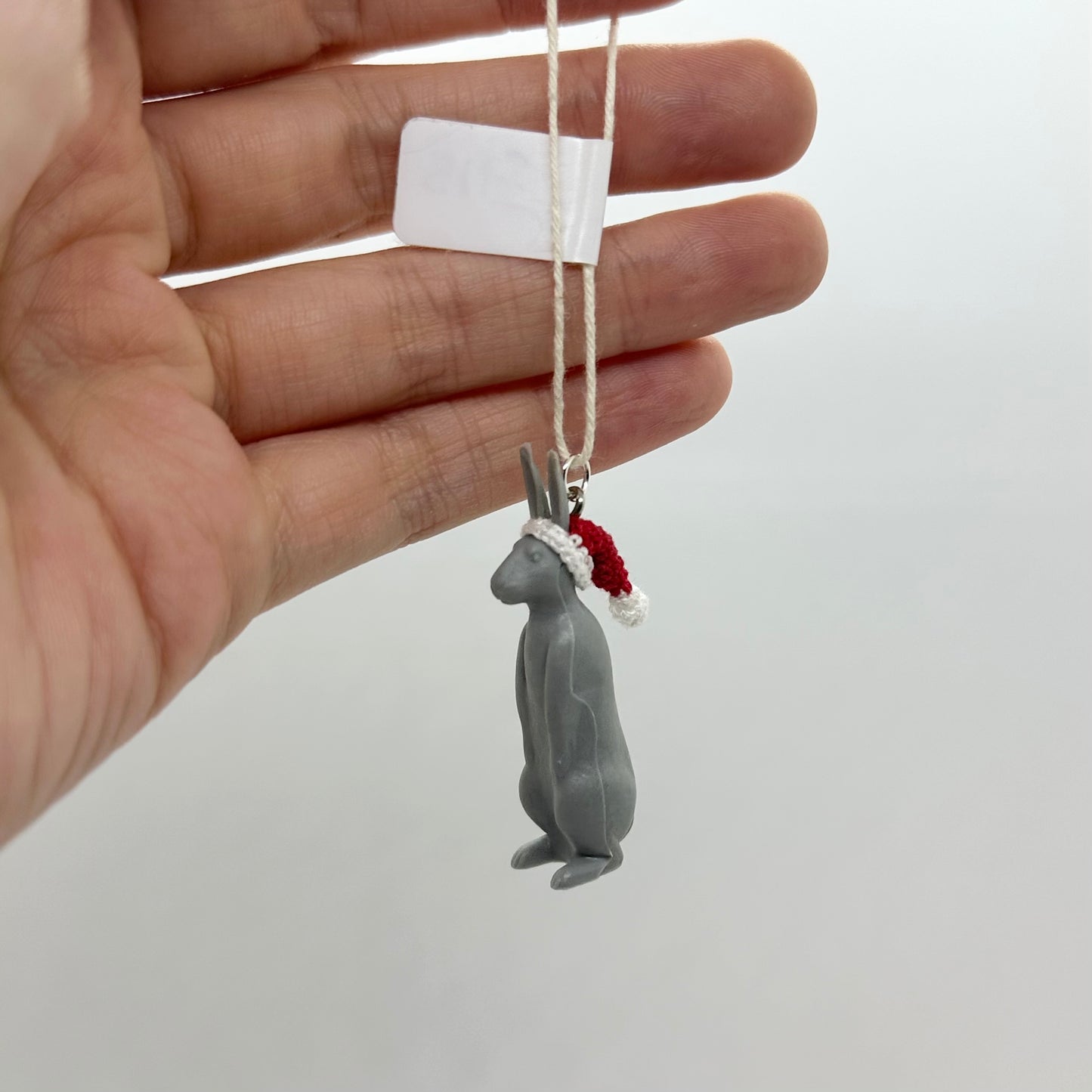 Rabbit with Santa Hat Ornament