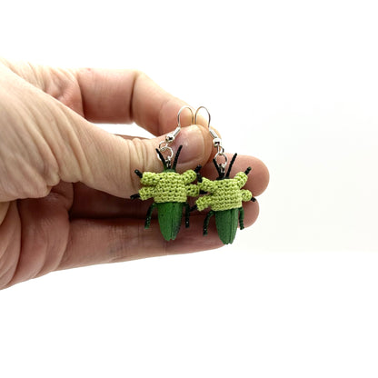 Green Bug Small "Sweater Friend" Earrings