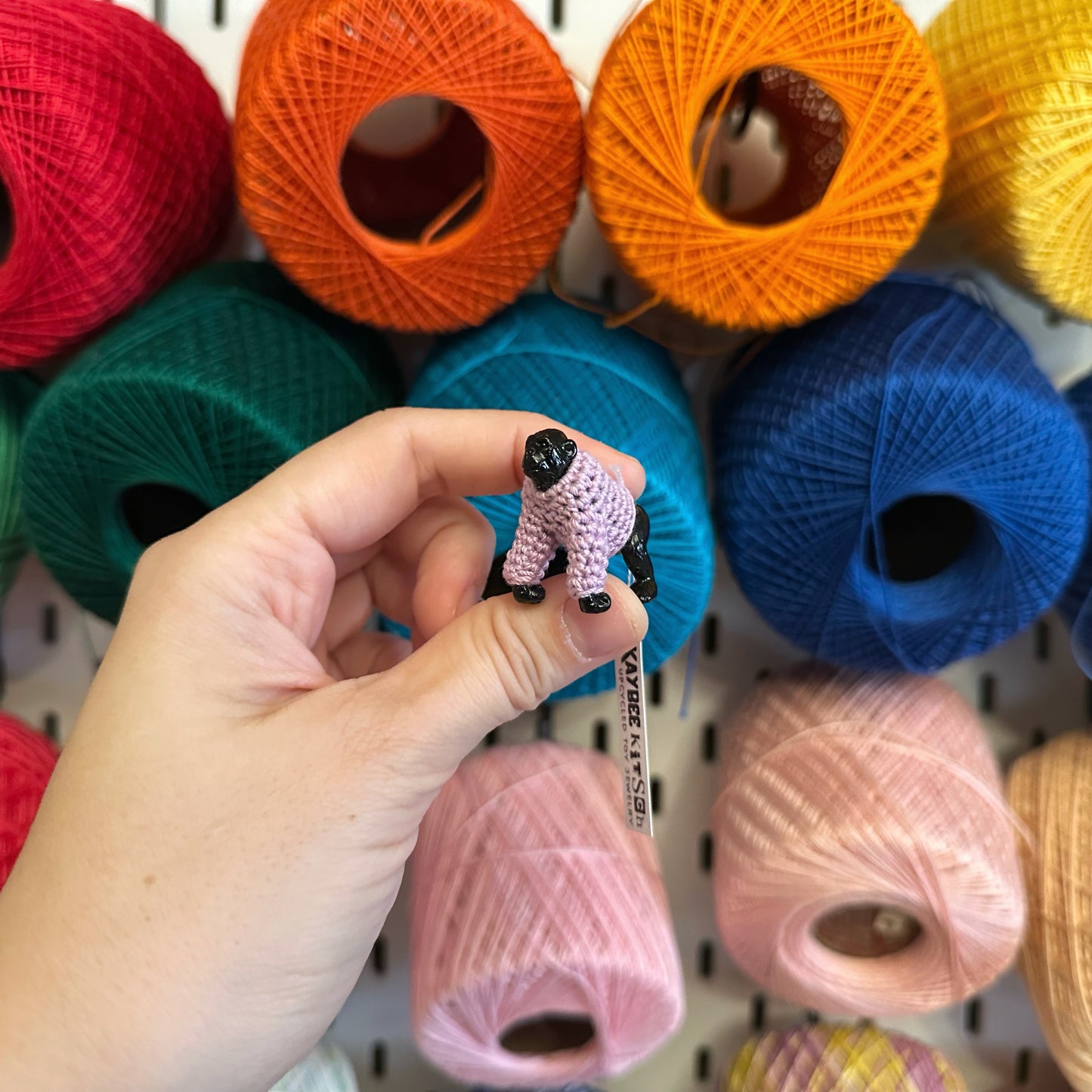 Gorilla “Sweater Friend” Figurine - lavender sweater